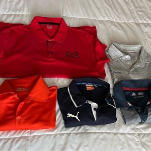 Five Polos for sale. All fit size Large person